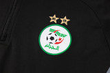 24-25 Algeria Black Kids Half Pull Tracksuit