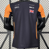 2024 Formula One McLaren #4 Black Yellow Racing Suit (圆领)