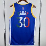 WARRIORS CURRY #30 Blue Top Quality Hot Pressing NBA Jersey