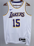 22-23 LAKERS REAVES #15 White Top Quality Hot Pressing NBA Jersey
