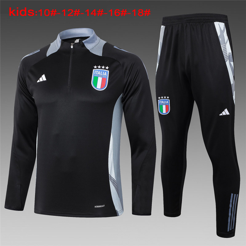 Kids Italy Training Suit Black 2024