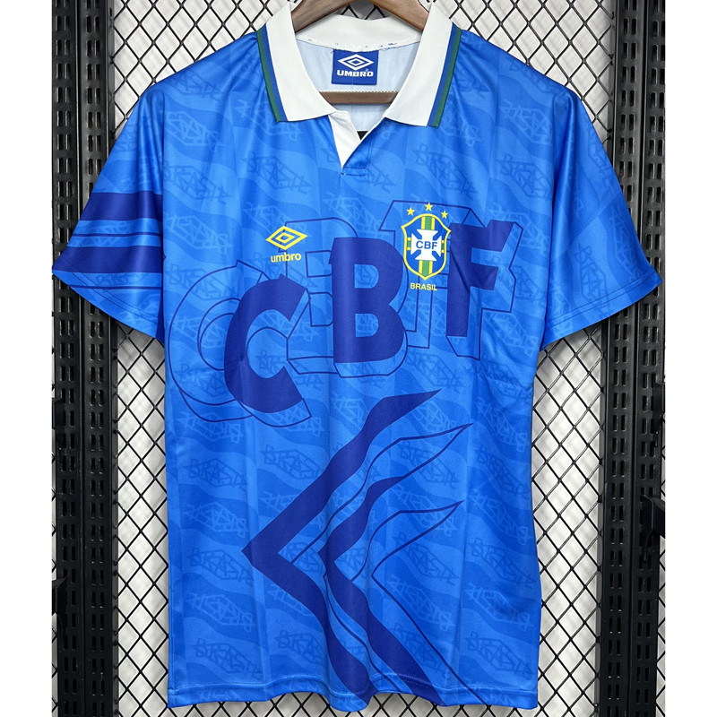 1991-1993 Brazil Away Retro Soccer Jersey
