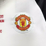 2010-2011 Man Utd Away White Retro Soccer Jersey