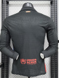 24-25 Mens  Barcelona  Away Long Sleeve Player Version Soccer Jersey
