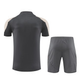 Mens Real Madrid Short Training Suit Dark Grey 2024/25