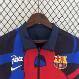 2024 Mens Barcelona  Red & Dark Blue Double Sided Windbreaker