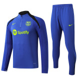 24-25Mens  Barcelona Fancy blue Half Pull Tracksuit suit