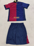 24-25  Barcelona Home Kids Soccer Jersey