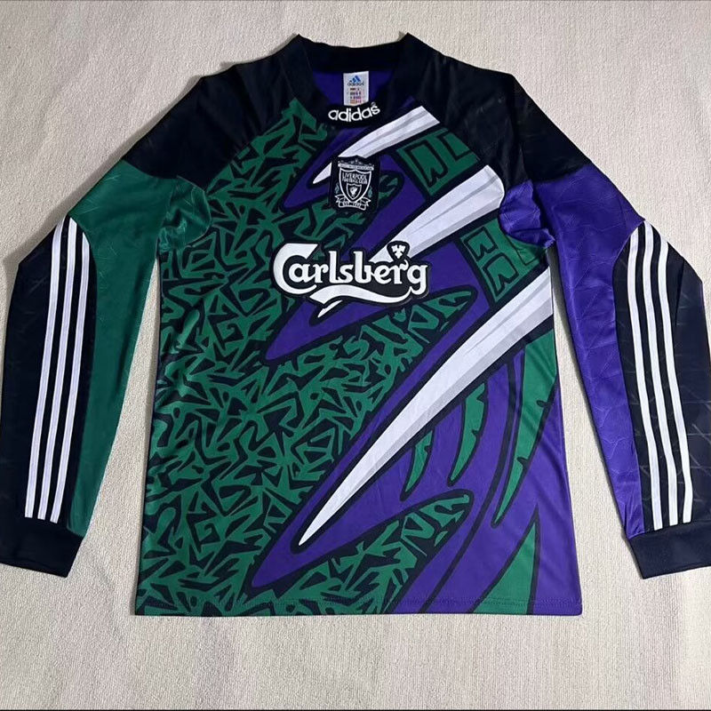 1995-1996 LIV Purple GoalKeeper Long Sleeve Retro Soccer Jersey