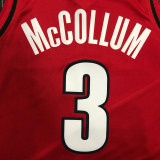 Trail Blazers McCOLLUM #３Red Trapeze Edition Top Quality Hot Pressing NBA Jersey