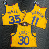 2018 Warriors CURRY #30 Yellow Retro NBA Jersey