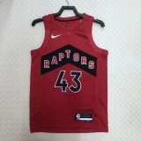 22-23 Raptors SIAKAM #43 Red Top Quality Hot Pressing NBA Jersey