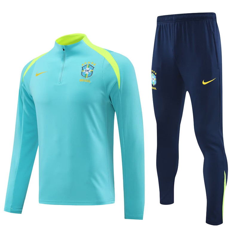24-25 Brazil Green Half Pull Tracksuit