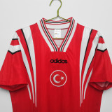1996 Turkey Red Retro Soccer Jersey