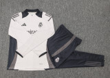 Kids Real Madrid Training Suit Light Grey 2024/25