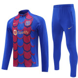 24-25 Mens Barcelona  Fancy blue Half Pull Tracksuit suit
