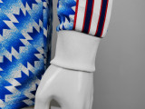 1991-1992 Man Utd Away Long Sleeve Retro Soccer Jersey