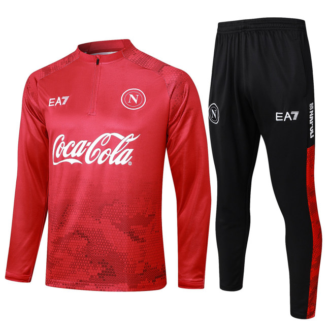 Mens Napoli Training Suit Red 2024/25