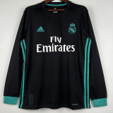2017-2018 Real Madrid Away Long Sleeve Retro Soccer Jersey