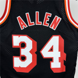Mens Miami Heat Ray Allen Mitchell & Ness Black 2013-14 Hardwood Classics Swingman Jersey