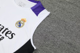 24-25 Real Madrid White Vest Short traning suit