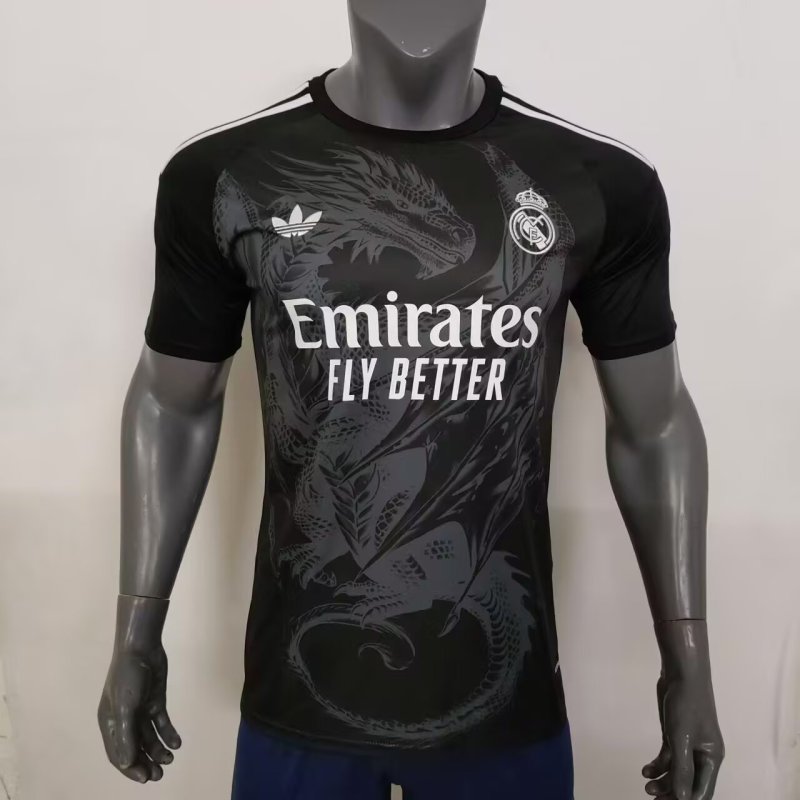 Mens Real Madrid Special Edition Black Dragon Jersey 2024/25