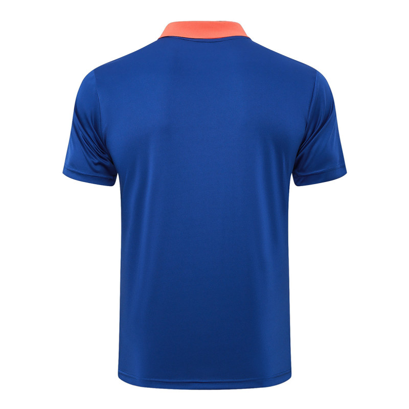 Mens Netherlands Polo Shirt Blue 2024