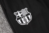 24-25 Mens Barcelona  Black Half Pull Tracksuit