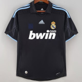 2009-2010 Real Madrid  Away Black Retro Soccer Jersey