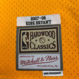 2007-2008 LAKERS BRYANT #24 Yellow Retro Top Quality Hot Pressing NBA Jersey