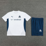 Mens Olympique Marseille Short Training Suit White 2024/25