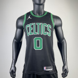 22-23 CELTICS TATUM #0 Black Top Quality Hot Pressing NBA Jersey (Trapeze Edition)