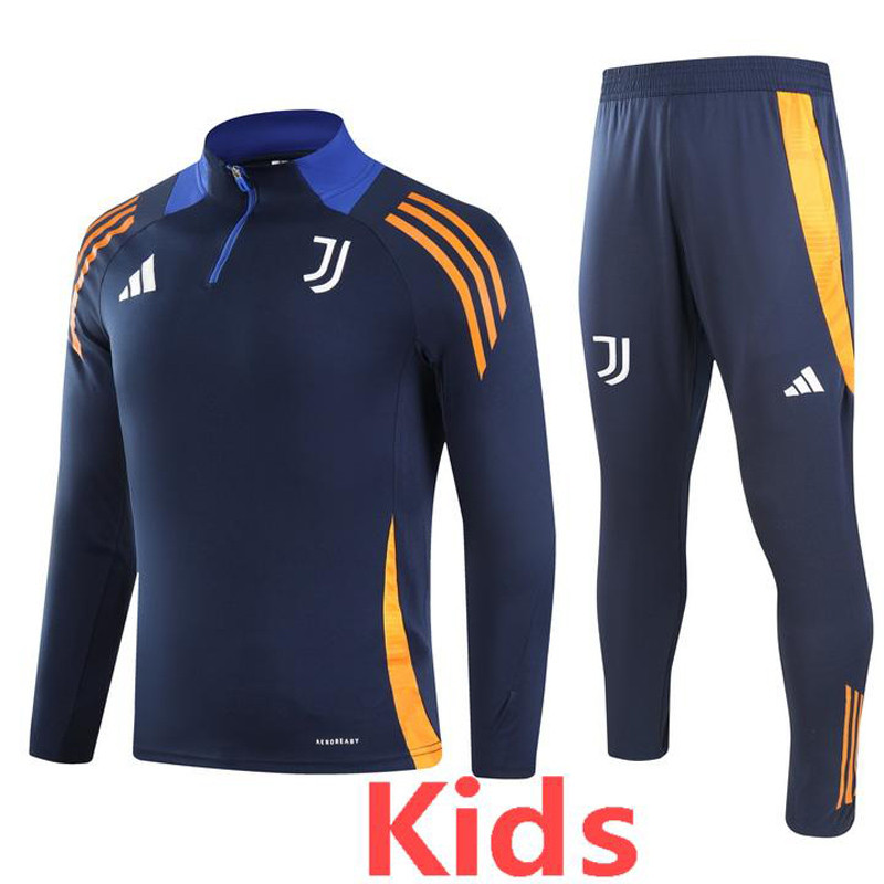24-25 JUV Royal blue Kids Half Pull Tracksuit