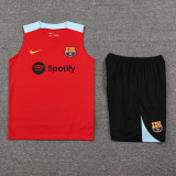 24-25 Mens Barcelona Red Vest Short traning suit