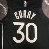 WARRIORS Glory version CURRY #30 Black Top Quality Hot Pressing NBA Jersey
