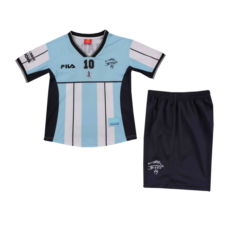 Kids Retro Argentina Maradona Jersey 2001