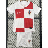 24-25 Croatia Home Kids Soccer Jersey