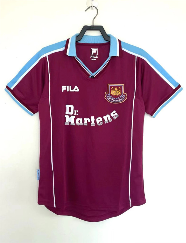 Mens West Ham United Retro Home Jersey 2000/01