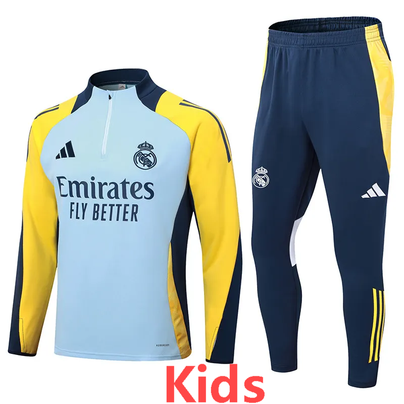 24-25  Real Madrid Light blue Kids Half Pull Special Edition