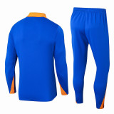 24-25 Netherlands Fancy Blue Half Pull Tracksuit (半拉链)