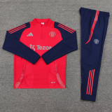 24-25 Man Utd Red Half Pull Tracksuit
