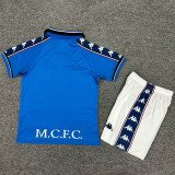 1997-1998 Man City Home Kids Retro Soccer Jersey