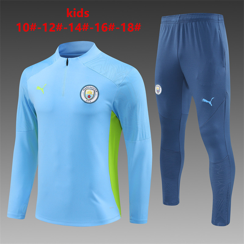 Kids Manchester City Training Suit Blue 2024/25