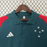 24-25 Cruzeiro Green Polo Short Sleeve