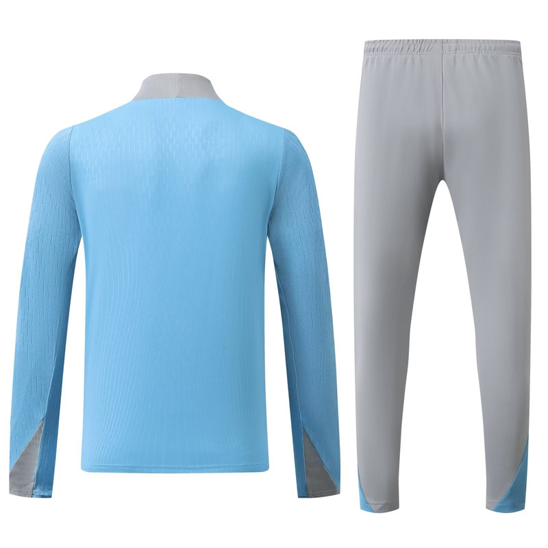 24-25  Atletico Madrid Light blue Half Pull Tracksuit