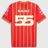 2024 F1 Ferrari #55 Red Racing Suit