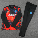 2024 Napoli Red Black Half Pull Tracksuit (半拉链)