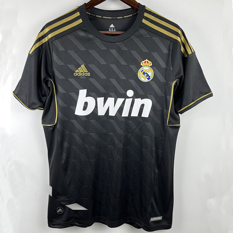 2011-2012 Real Madrid  Away Black Retro Soccer Jersey
