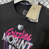 T165 Grizzlies MORANT #12 Black High Quality Casual T-Shirt