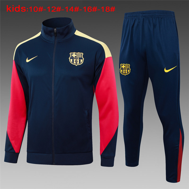 Kids Barcelona Jacket + Pants Training Suit Royal 2024/25